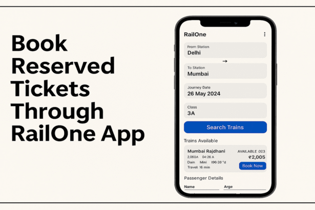 How to Book Train Tickets in RailOne App